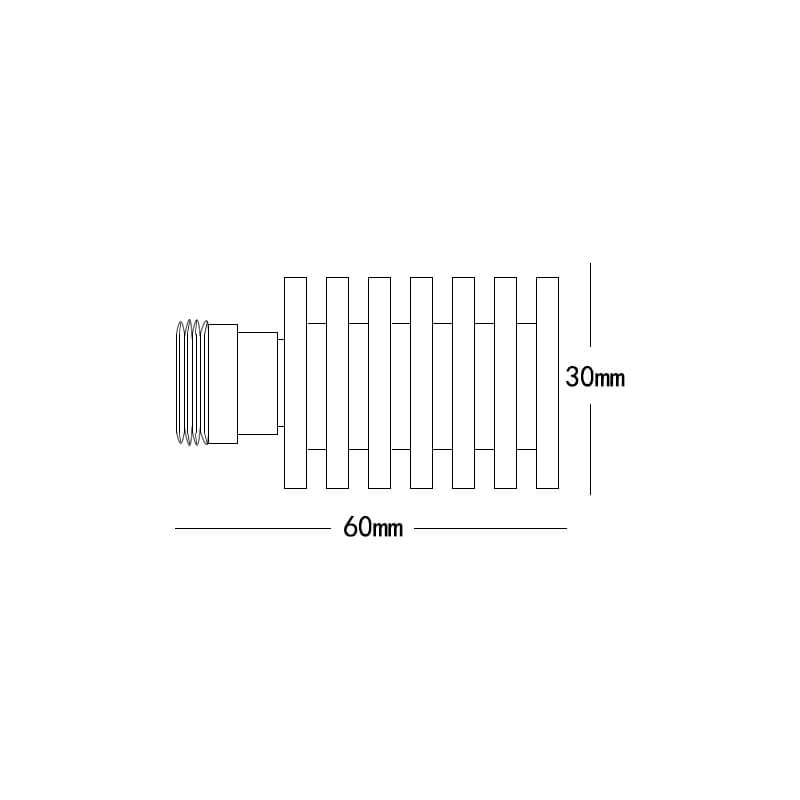 5w DIN-K dummy load dimension